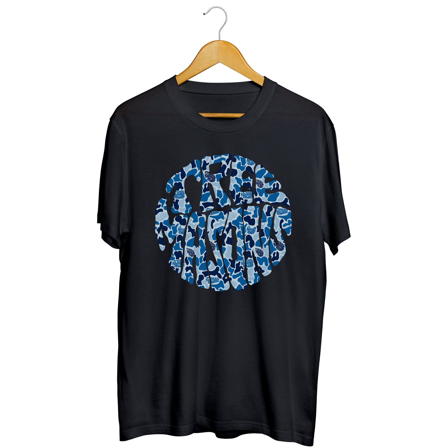 Blue duck camo t-shirt black