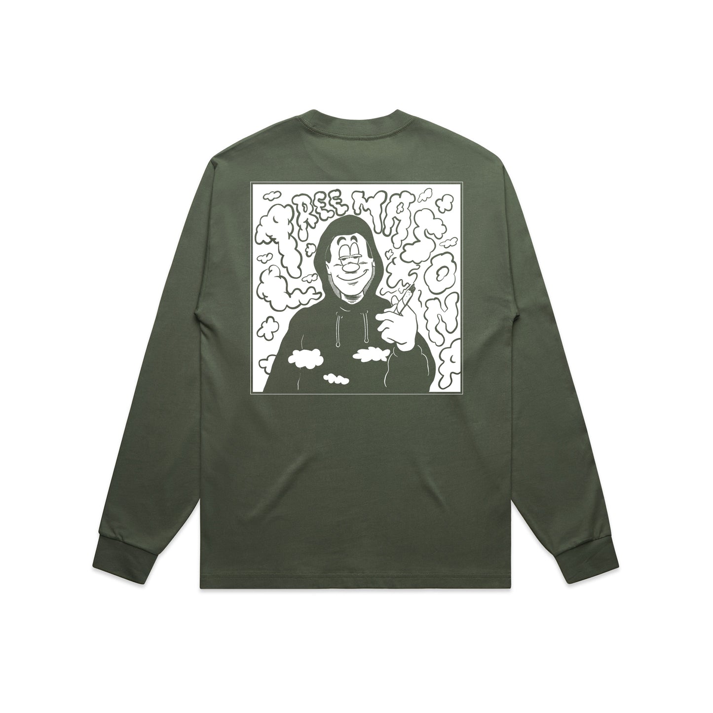 Comic Strip Oversized Long Sleeve (cypress green)
