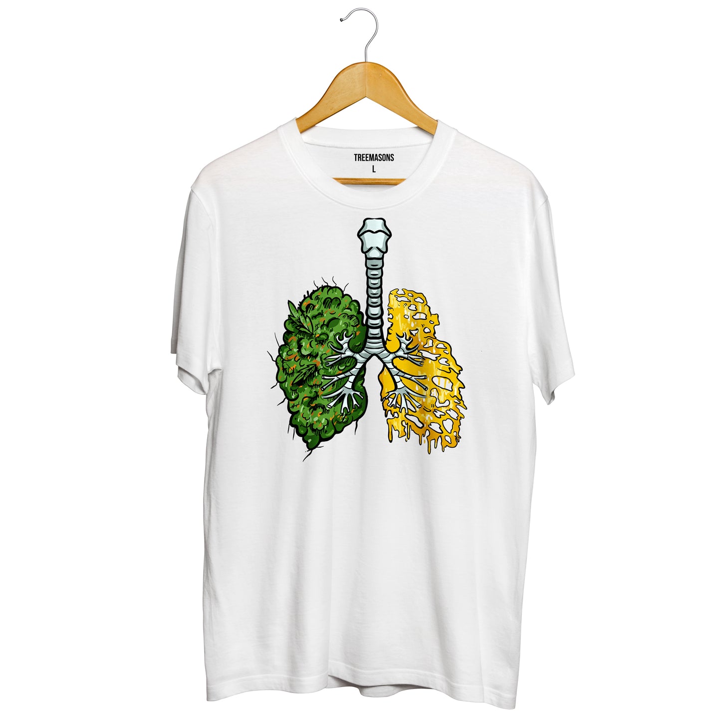 Flower/Dab Lung t-shirt (white)
