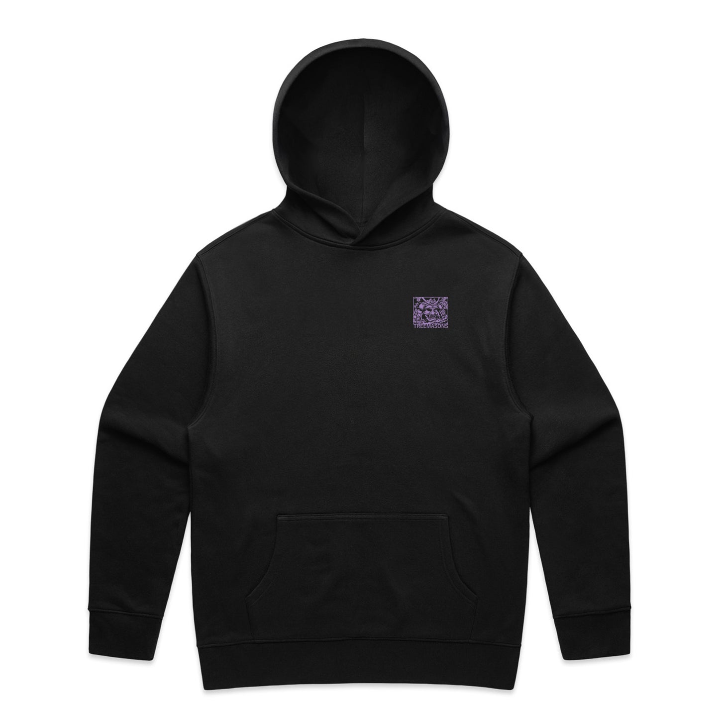 Samurai story hoodie black (purple)
