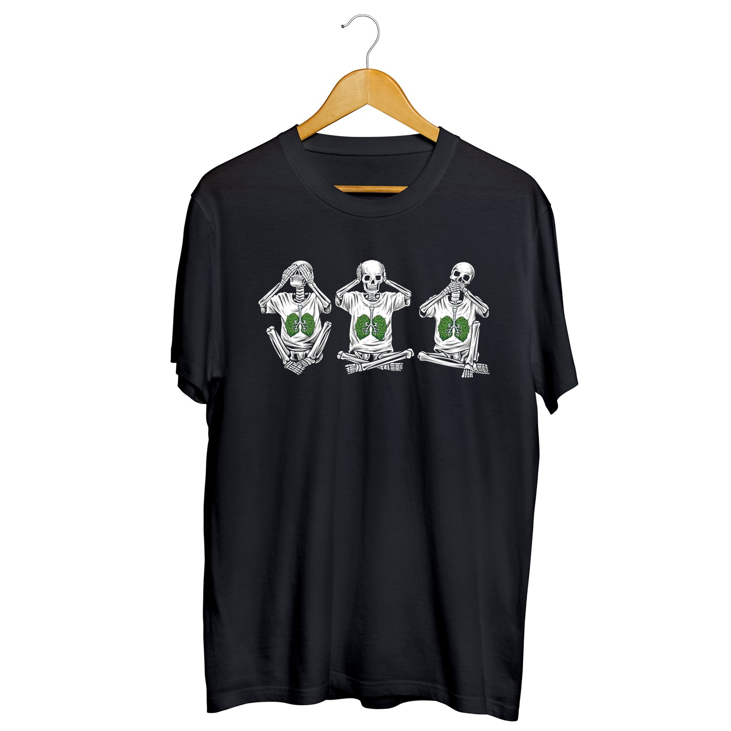 Three skeletons t-shirt black