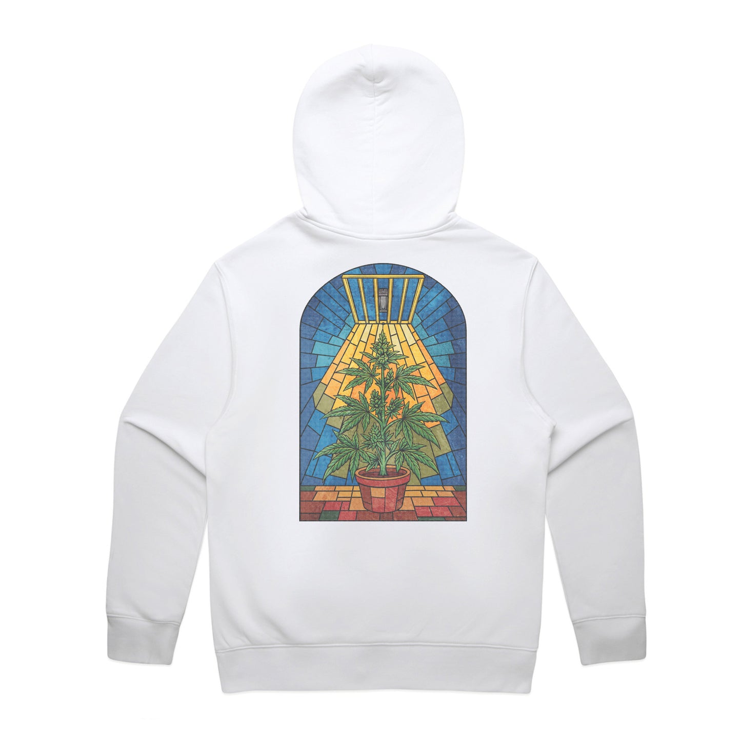 Stained glass hoodie white