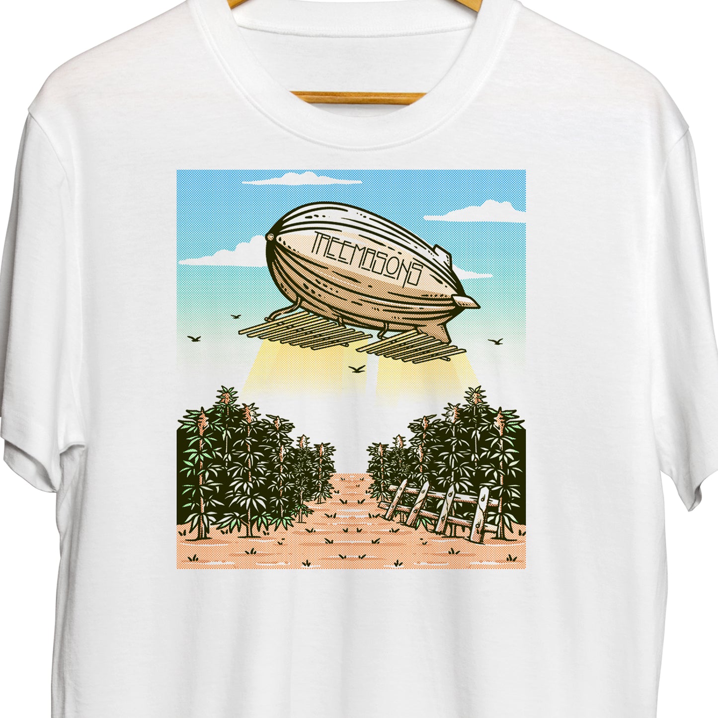 Light-emitting diode zeppelin t-shirt (white)