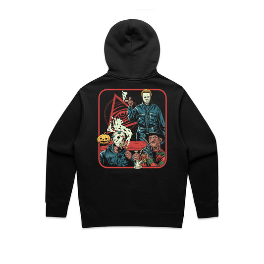 Horror trio back print hoodie