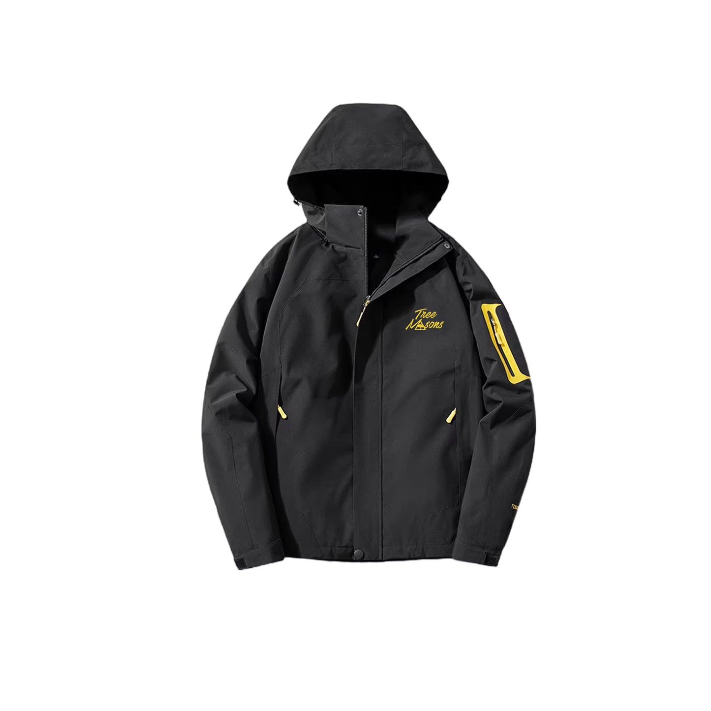 Waterproof jacket with removable fleece black
