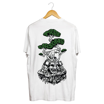 Samurai Helmet t-shirt white V2