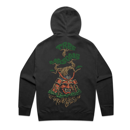 Samurai Helmet faded black zoodie