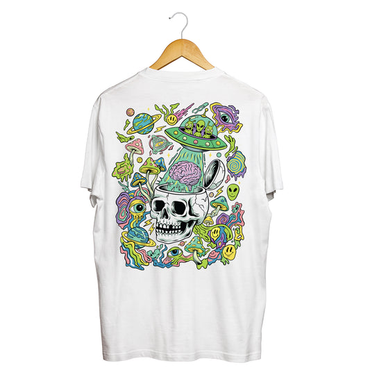 Space Brained t-shirt white