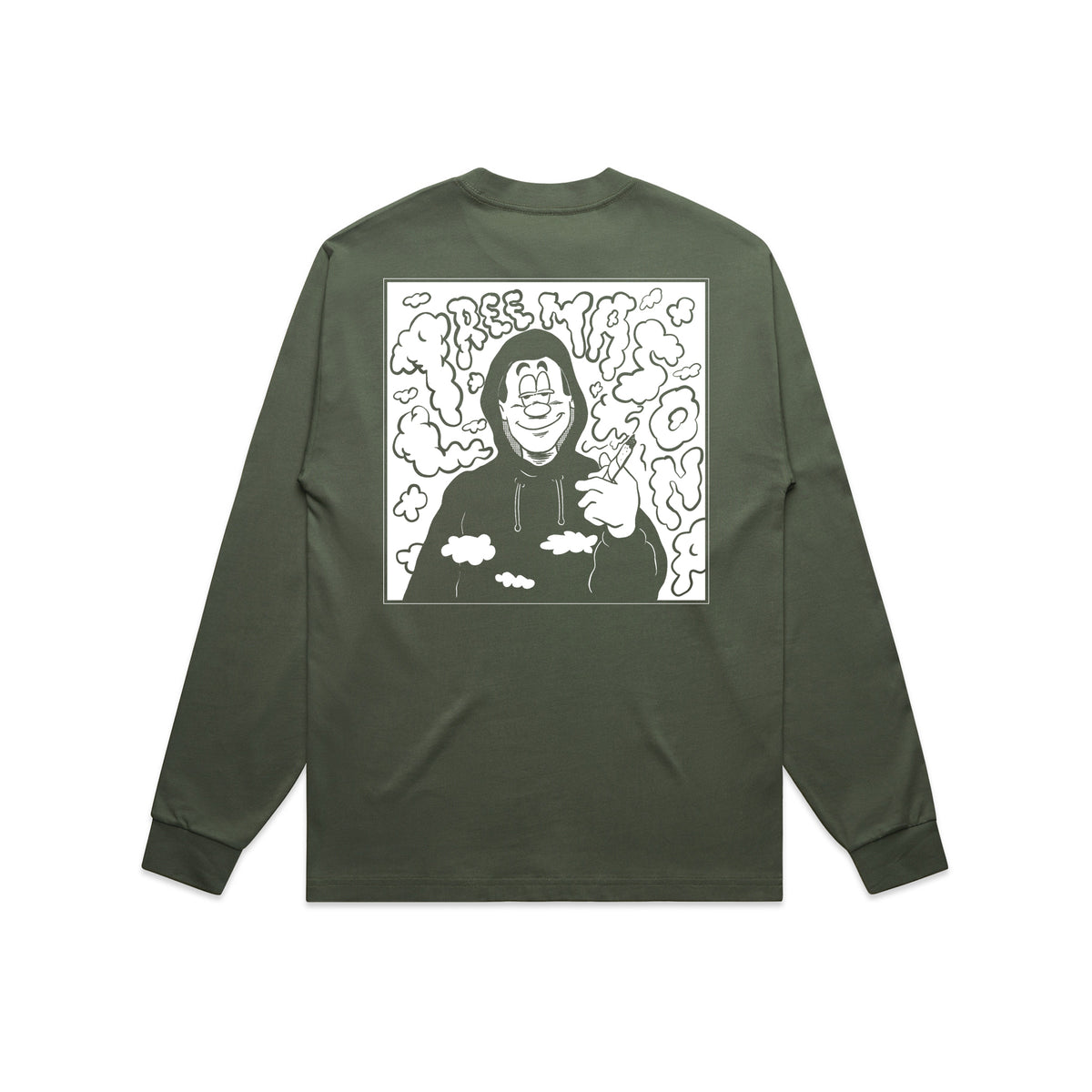 Comic Strip Oversized Long Sleeve (cypress green)