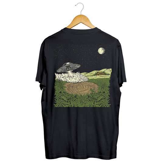 Crop circles t-shirt black