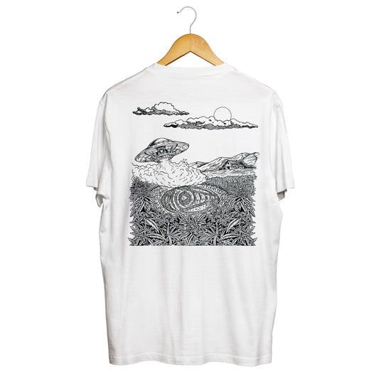 Crop circles t-shirt white