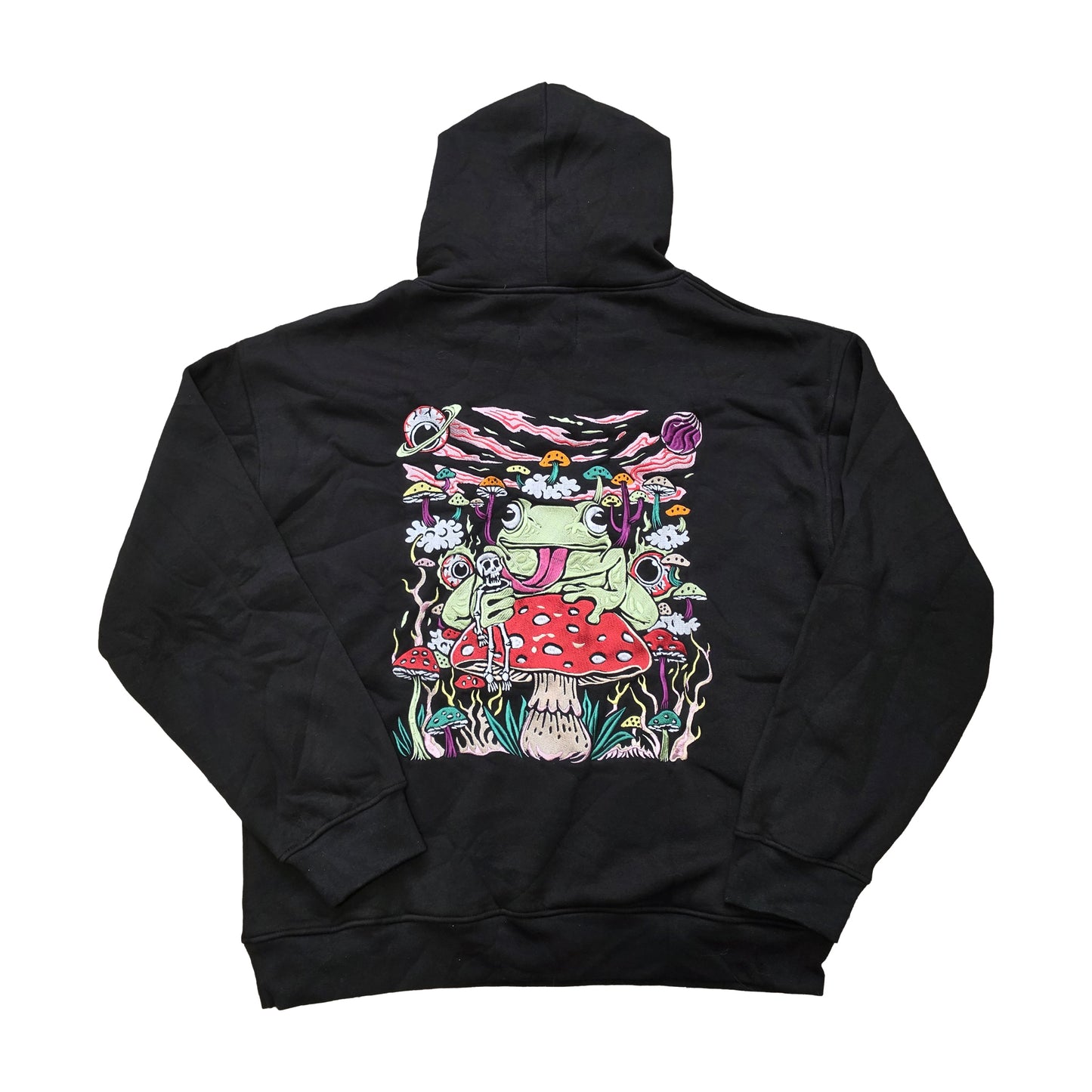 Death by toad embroidered hoodie