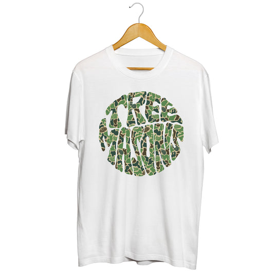 Green duck camo t-shirt white