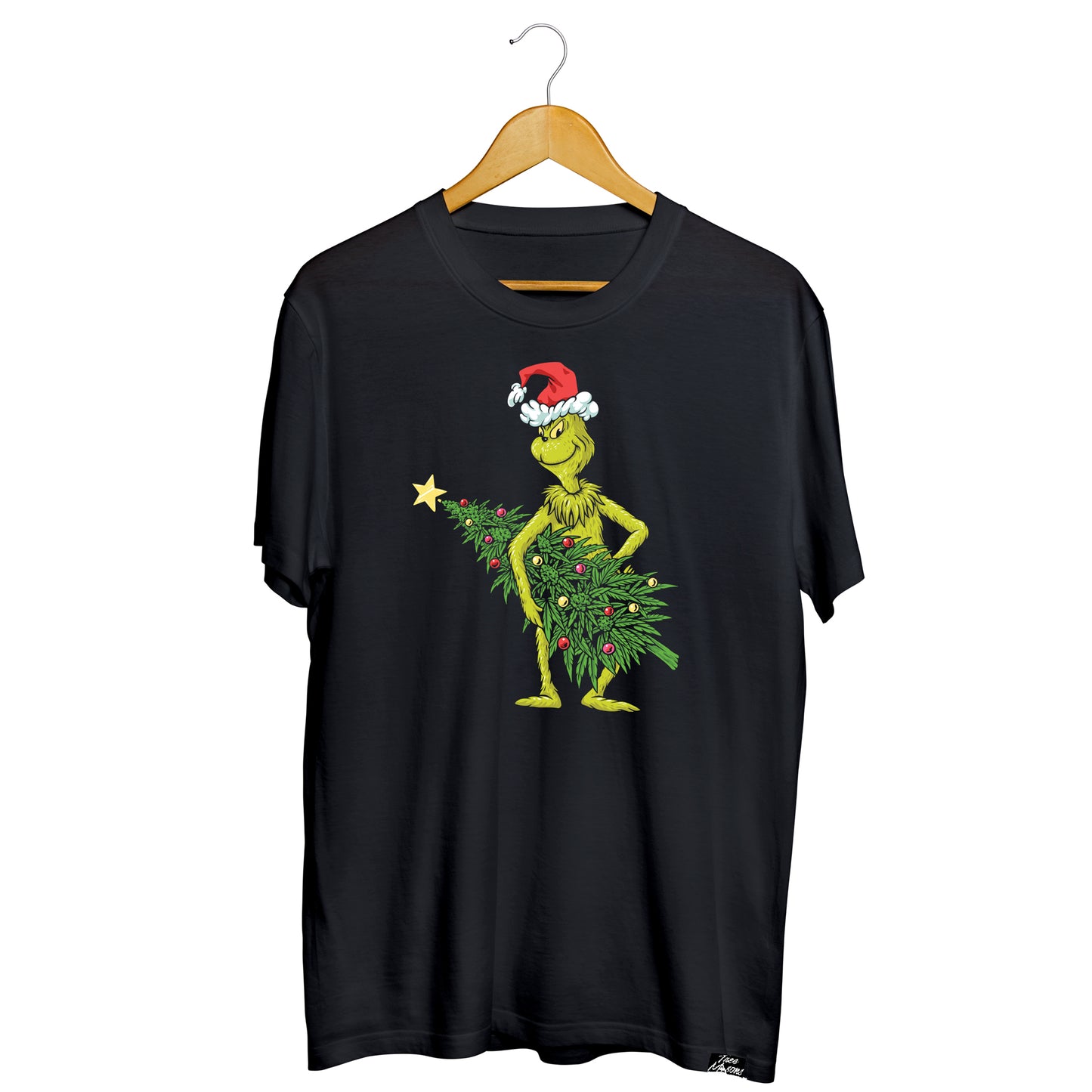 Christmas Crop t-shirt black (front print)