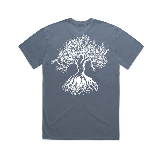 Oversized branches t-shirt (faded indigo)