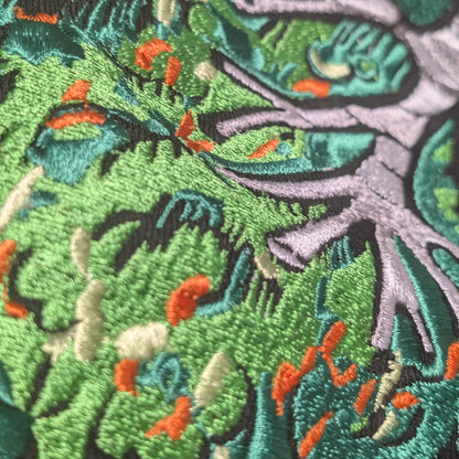 Green lungs embroidered hoodie