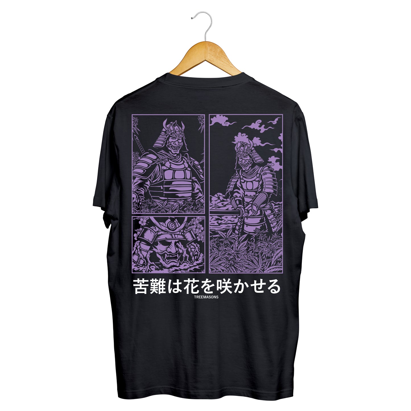 Samurai story t-shirt black (purple)