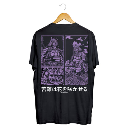 Samurai story t-shirt black (purple)