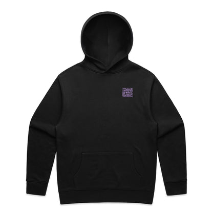 Samurai story hoodie black (purple)