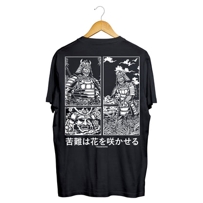 Samurai story t-shirt black (white)