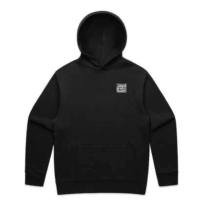 Samurai story hoodie black (white)