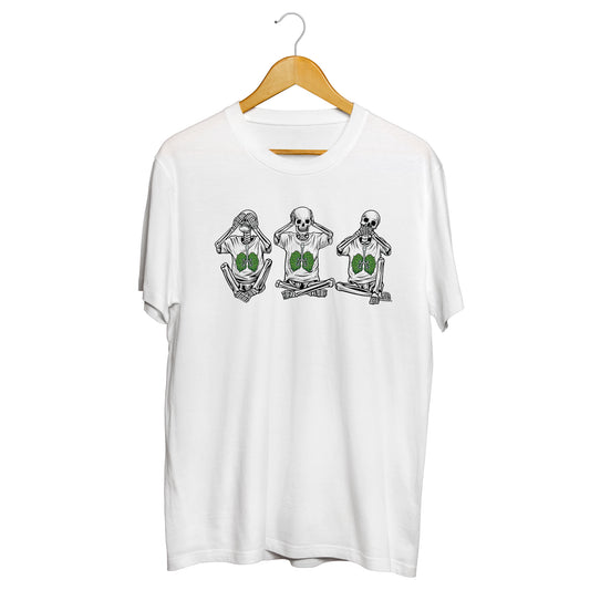 Three skeletons t-shirt white