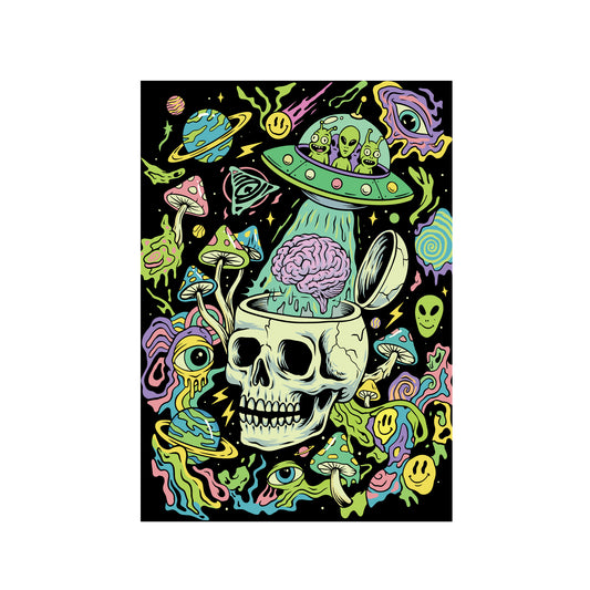 Space Brain A3 art print