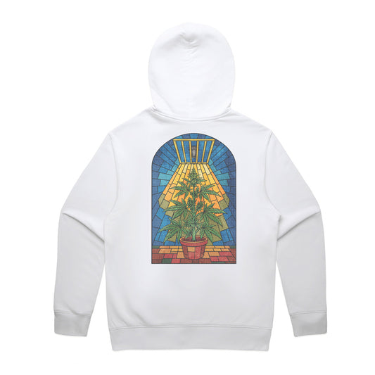 Stained glass hoodie white