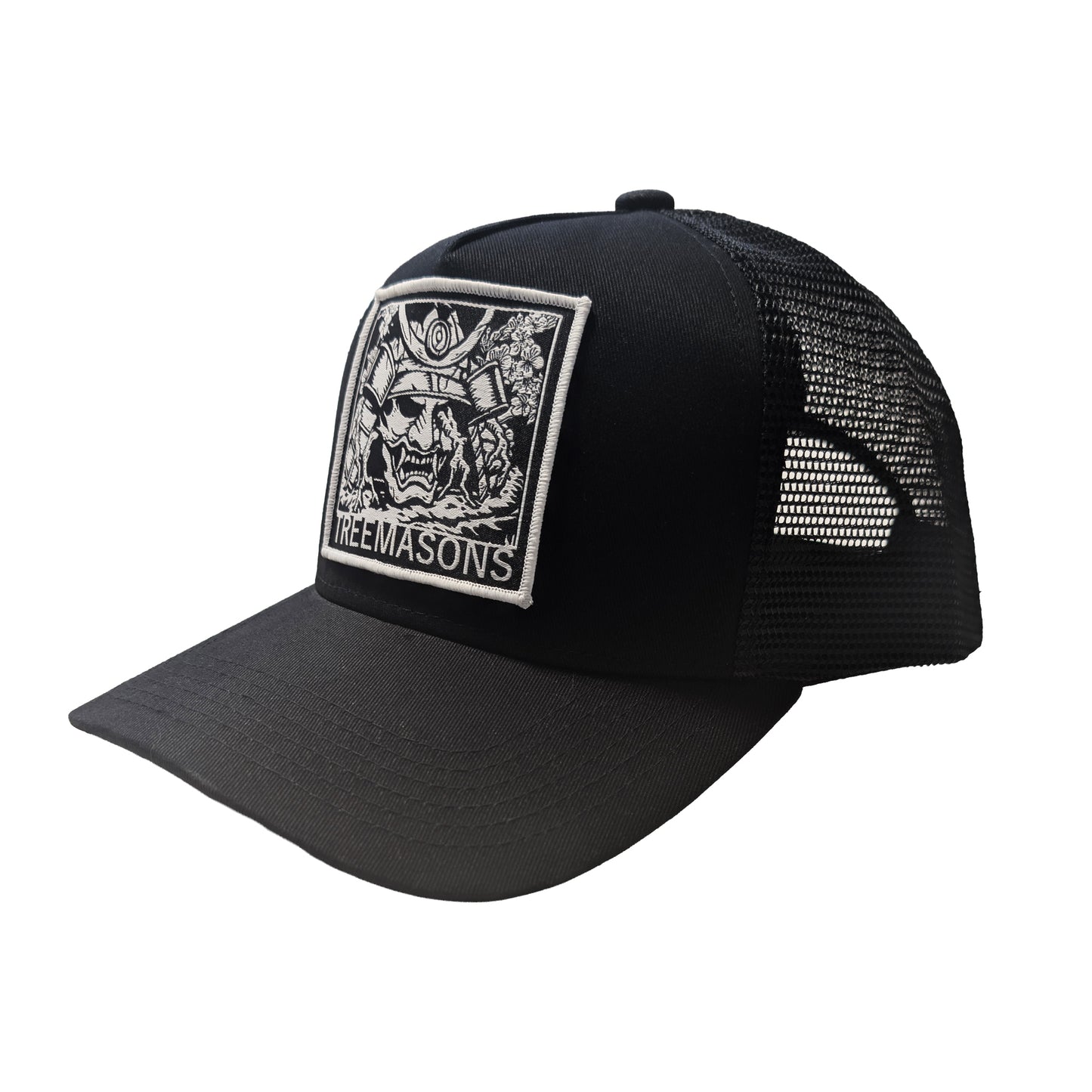 White Samurai Trucker Mesh Cap