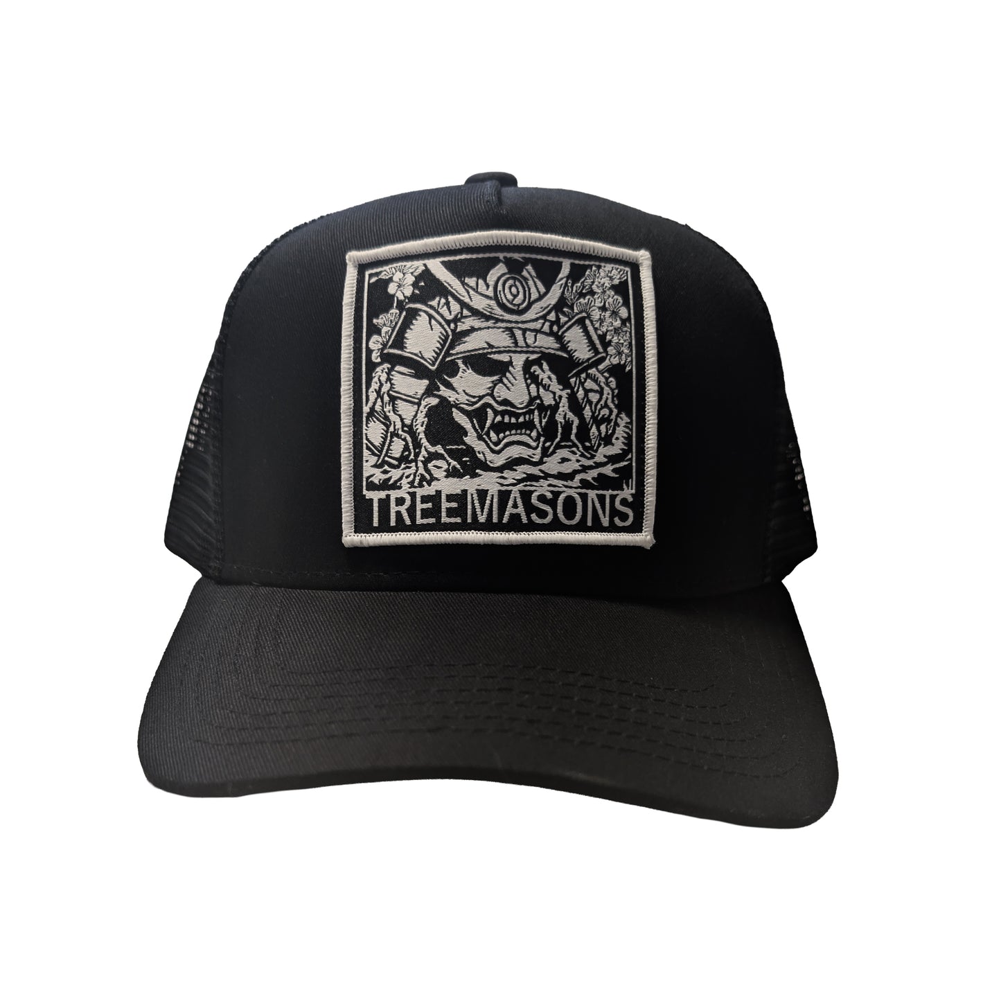 White Samurai Trucker Mesh Cap