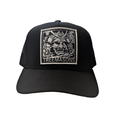 White Samurai Trucker Mesh Cap