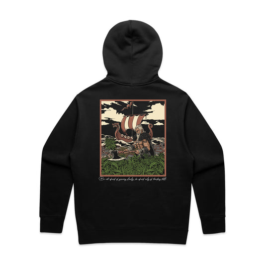 Viking Axe Hoodie Black