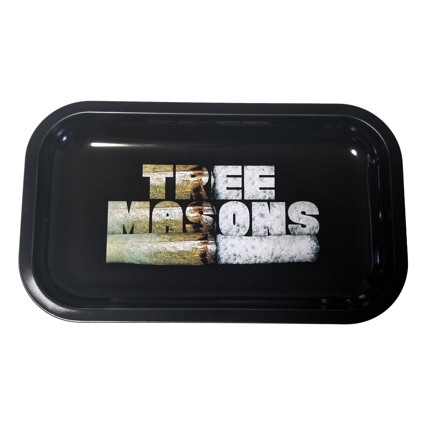 White ash metal travel tray